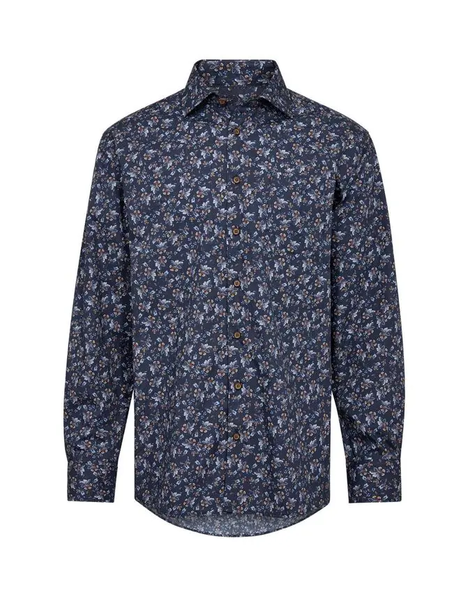 Black Blue Shirt l/s regular fit