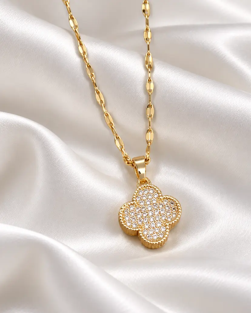 Aiyanna Denise Clover Necklace - S.Steel