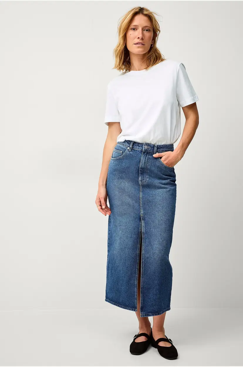Second Female Denim skjørt Kylie Skirt - Blå