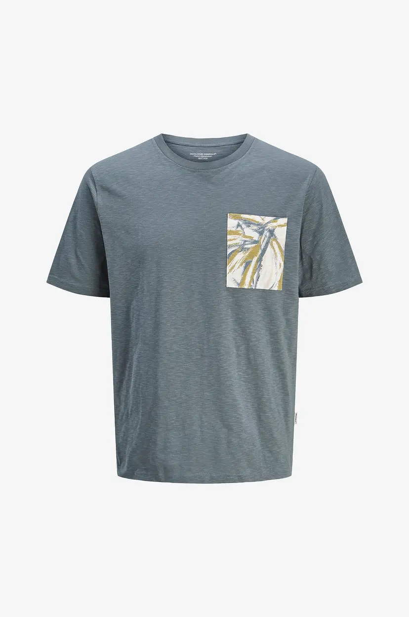 Jack & Jones Junior T-skjorte Jorsplit Aop Pocket Tee SS Crew NE - Grå