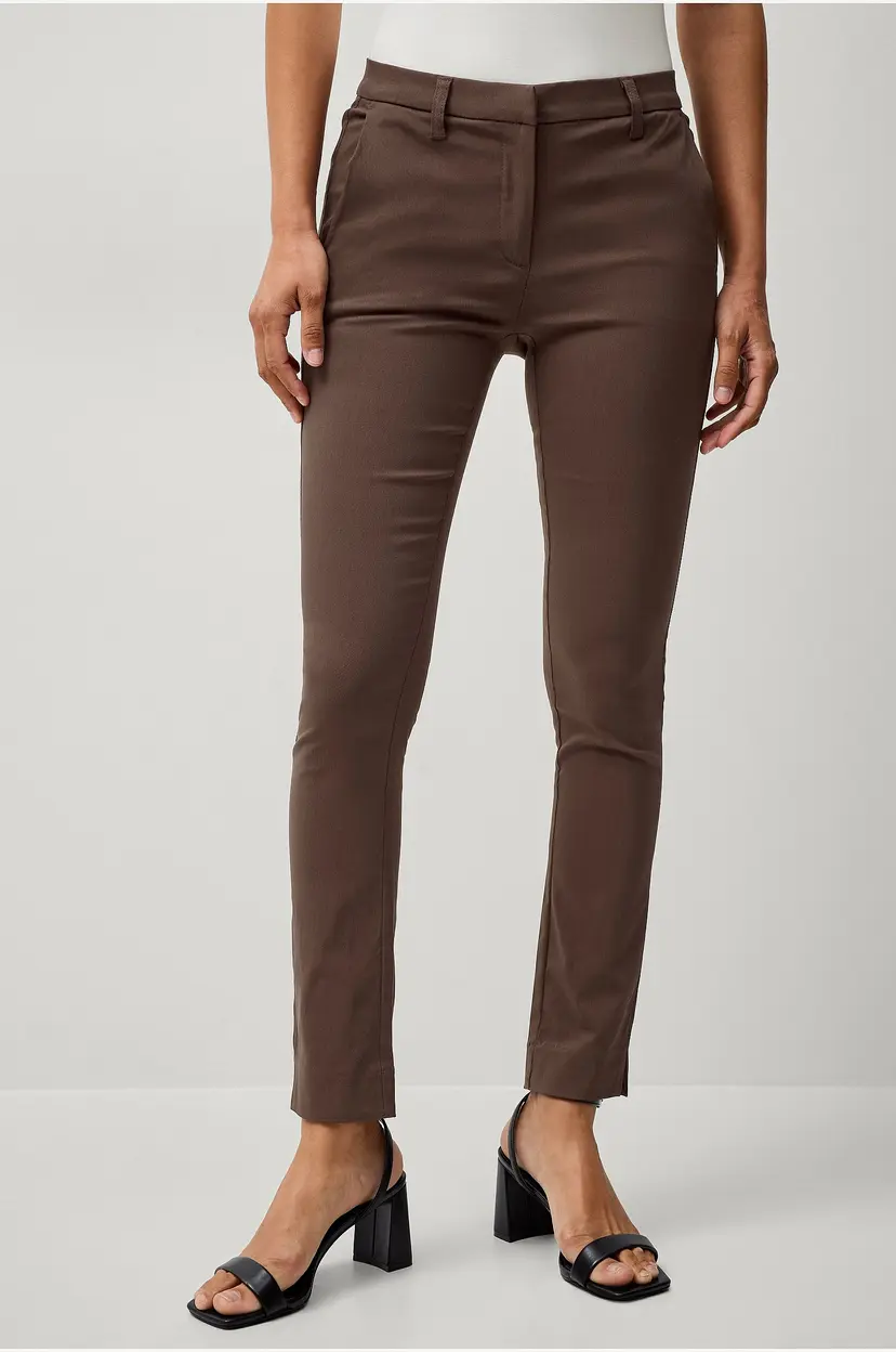 Ellos Collection Flexy Slim fit bukser i superstretch - Brun