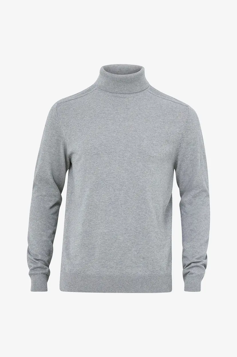 Selected Men Pologenser slhBerg Roll Neck - Grå