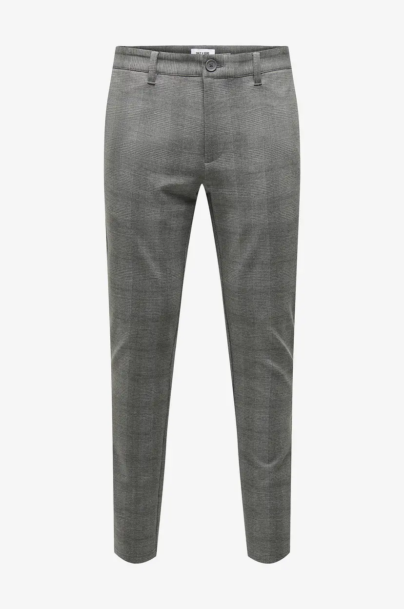 Only & Sons Bukser onsMark Slim Check Pant - Grå