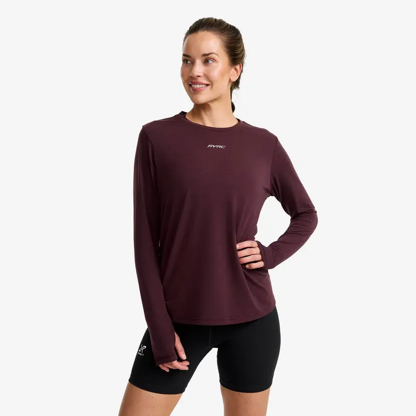 RevolutionRace Progress Active Soft Long-sleeved T-shirt Dame Winetasting