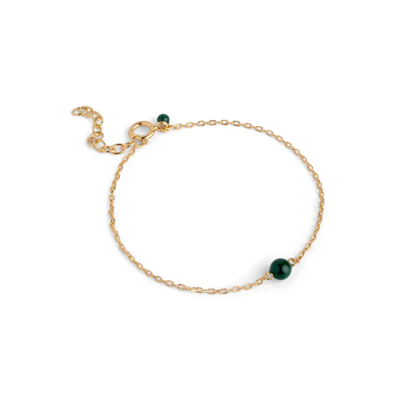 Enamel Enamel - Balloon Petrol Green armbånd i forgyldt sølv - B140G