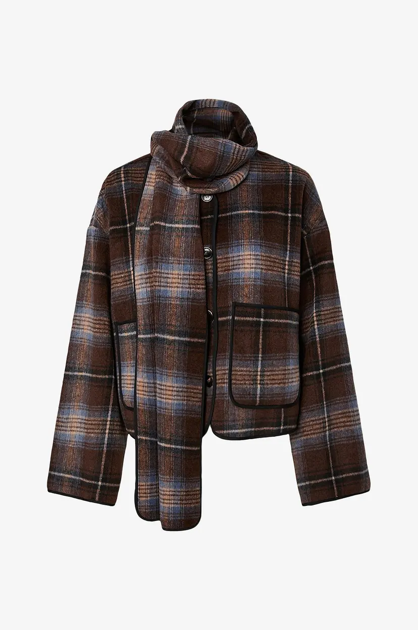 Y.A.S Jakke Yascalino LS Scarf Jacket - Brun