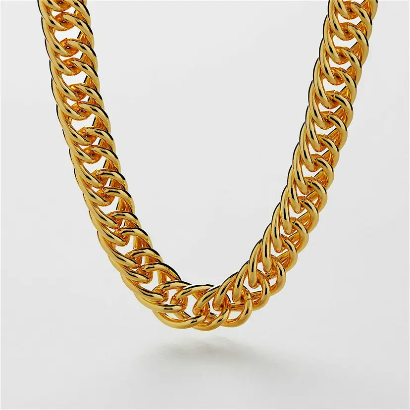 Safira Double Curb Chain Halskjede