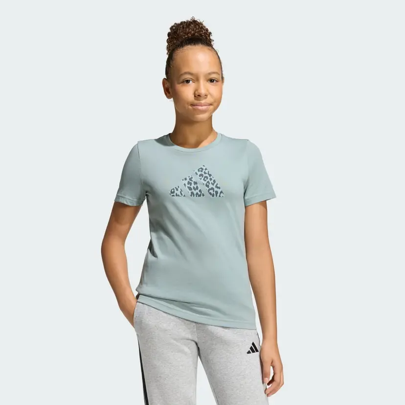 Adidas Junior Girls Animal Print Graphic T-Shirt