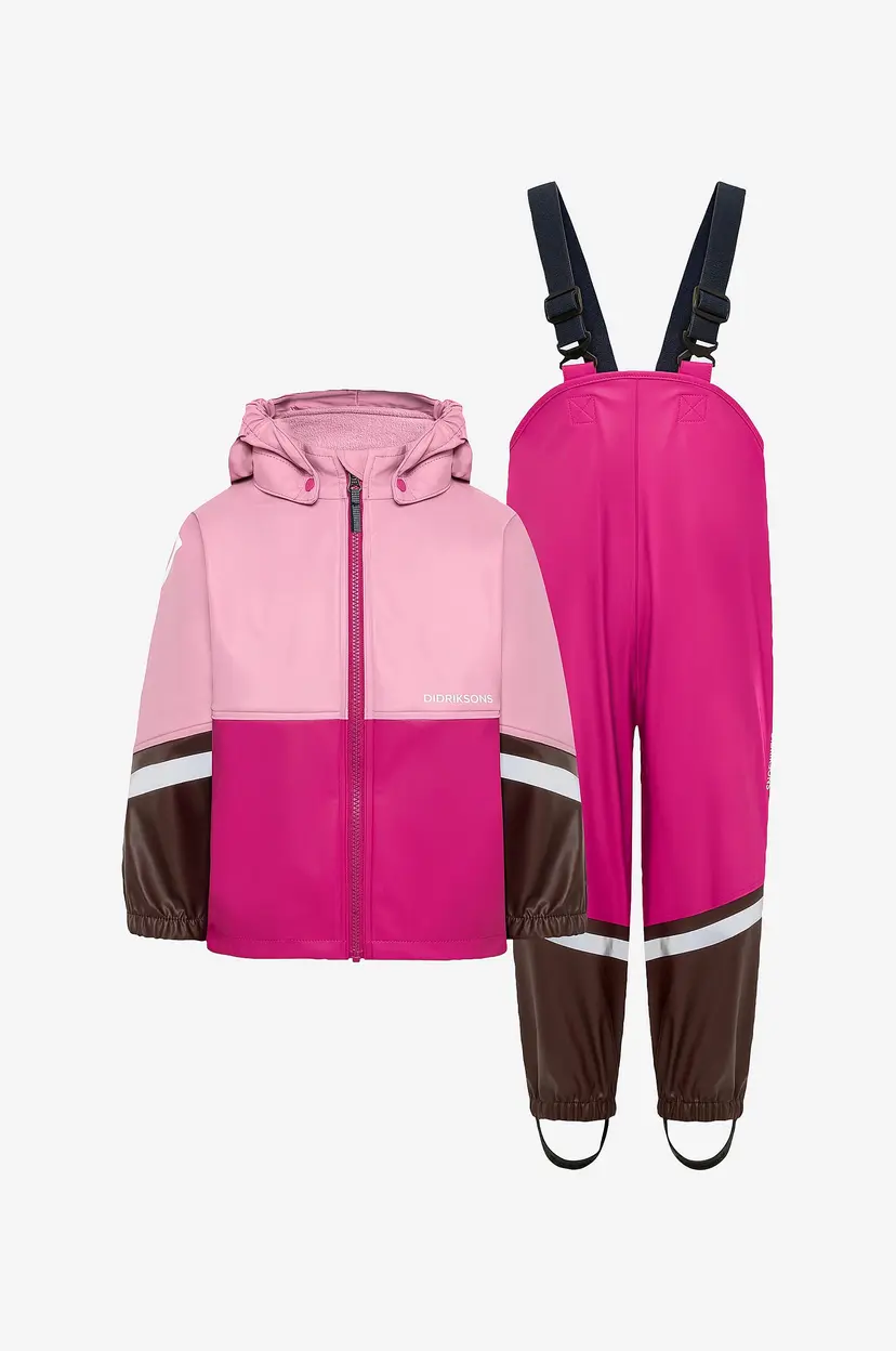 Didriksons Regnsett Waterman Kids Set 12 - Rosa
