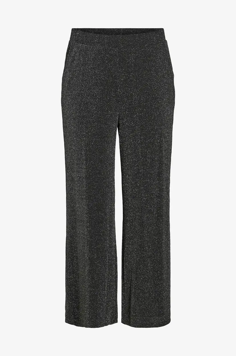 Evoked Vila Bukser viEleina HW Straight Pants - Svart