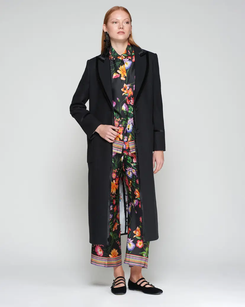 VilaGallo VilaGallo PIPA NEGRO LANA Black Overcoat