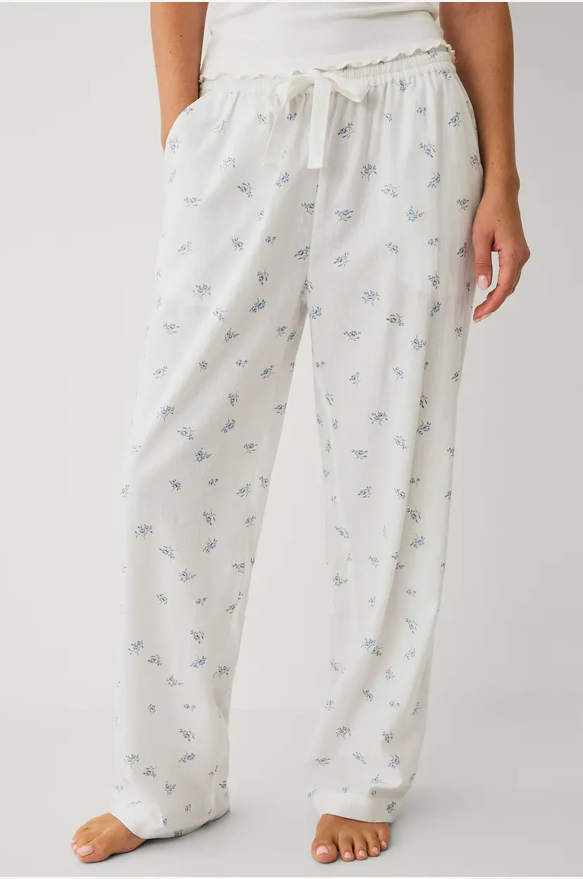 Ellos Collection Pysjbukser i flanell - Hvit