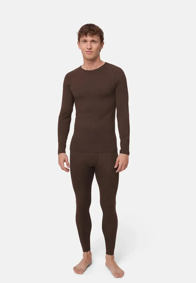 DANISH ENDURANCE MERINO SKIUNDERTØJ til mænd af DANISH ENDURANCE, Brun, M