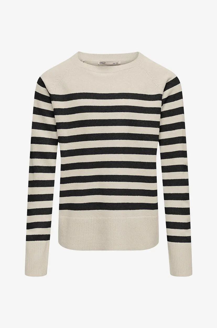 Kids Only Genser kogAma LS Stripe O-neck Knt - Beige