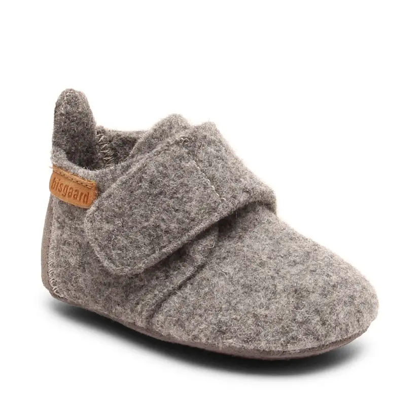 Bisgaard Tøfler i ull Wool Grey