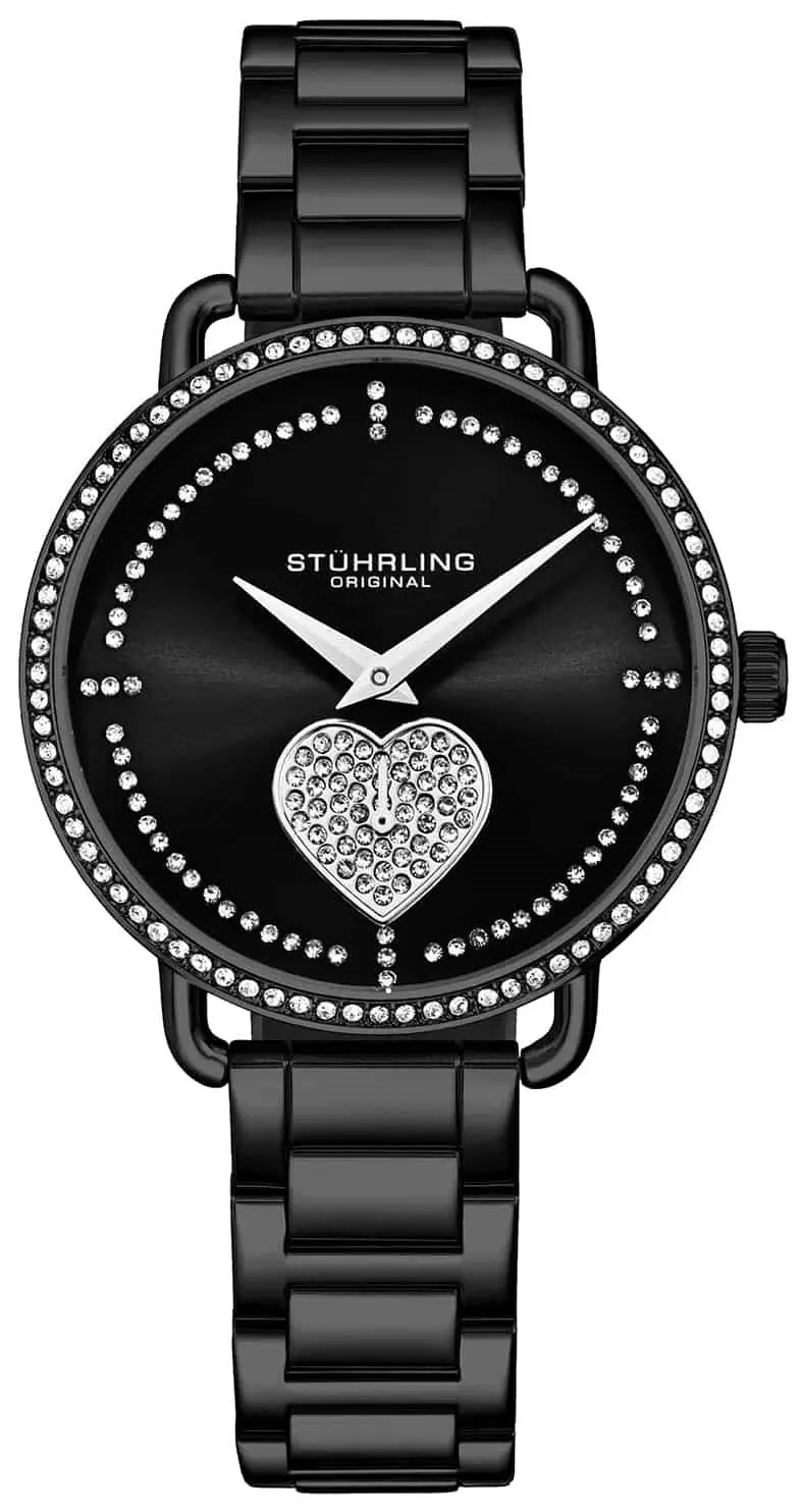 Stührling Original Stührling Original Dameklokke 3910.5 Vogue Valentina Sort/Stål Ø38