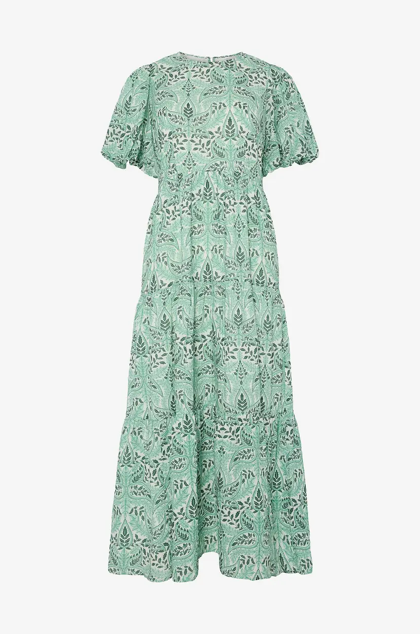 Y.A.S Maxikjole yasBotanico SS Ankle Dress S. - Grønn