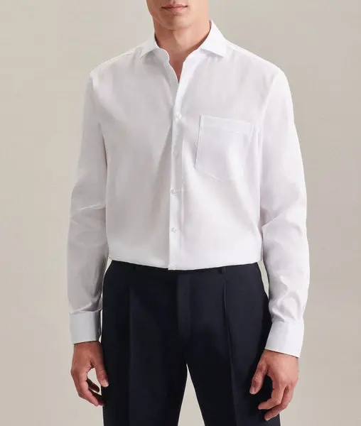 SEIDENSTICKER Seidensticker Regular Fit Oxford Spread Kent Shirt