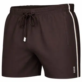 BOSS BOSS Badebukser Iconic Swimshorts Mørkbrun  polyester Medium Herre