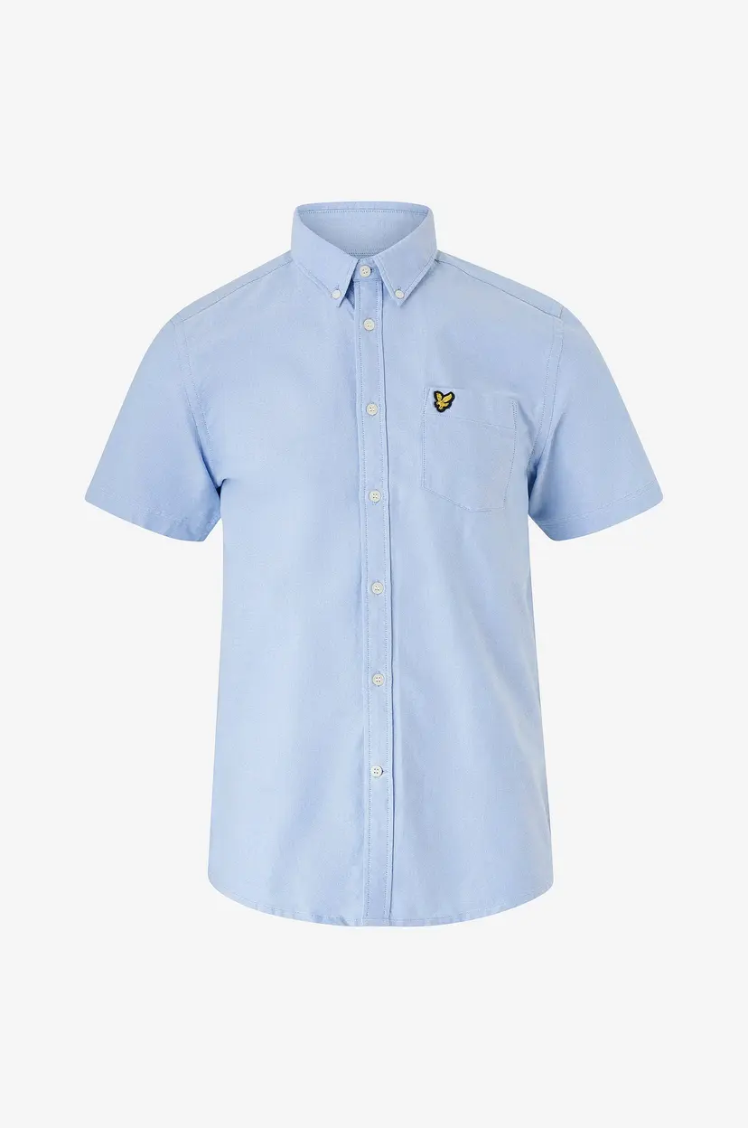 Lyle & Scott Skjorte Short Sleeve Oxford Shirt - Blå