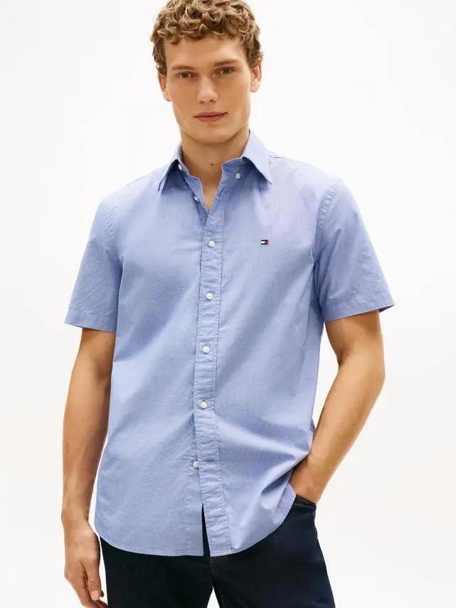 Tommy Hilfiger FLEX POPLIN HOUNDSTOOTH SS SHIRT