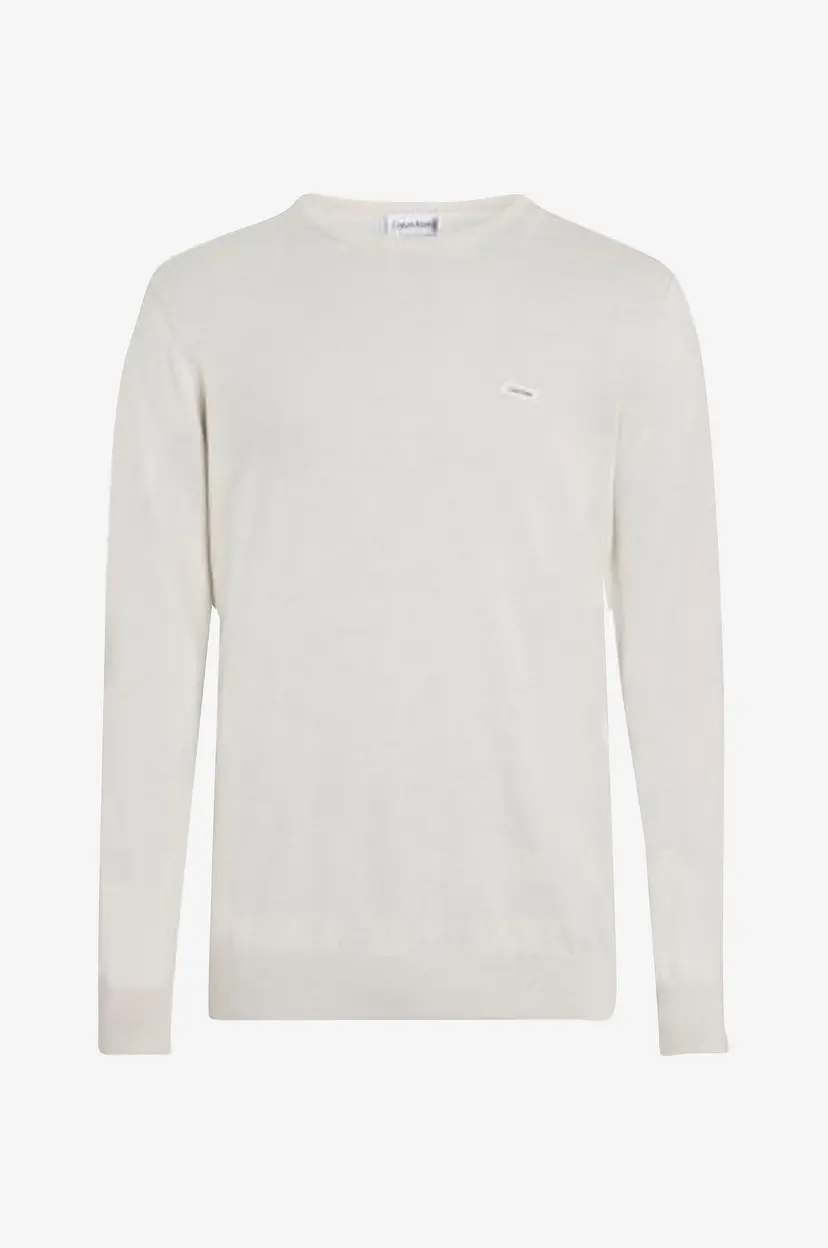 Calvin Klein Genser Cotton Silk CN Sweater - Beige
