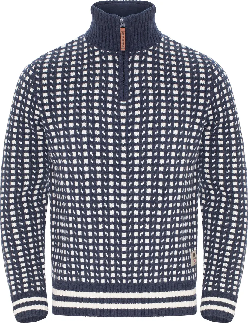 Gridarmor Gridarmor Men's Classic Wool HalfZip Sweater Navy Blazer