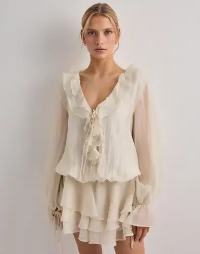 Nelly Nelly - Champagne - Volume Frill Dress