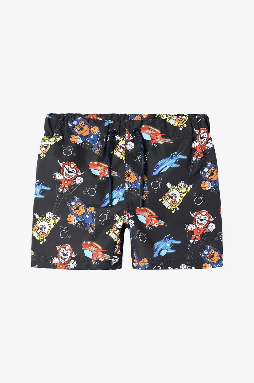 NAME IT Badebukse nmmMoti Paw Patrol Long Swimshorts - Svart