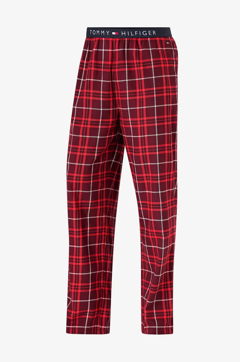 Tommy Hilfiger Pysjbukser Flannel PJ Pant Waistband - Rød