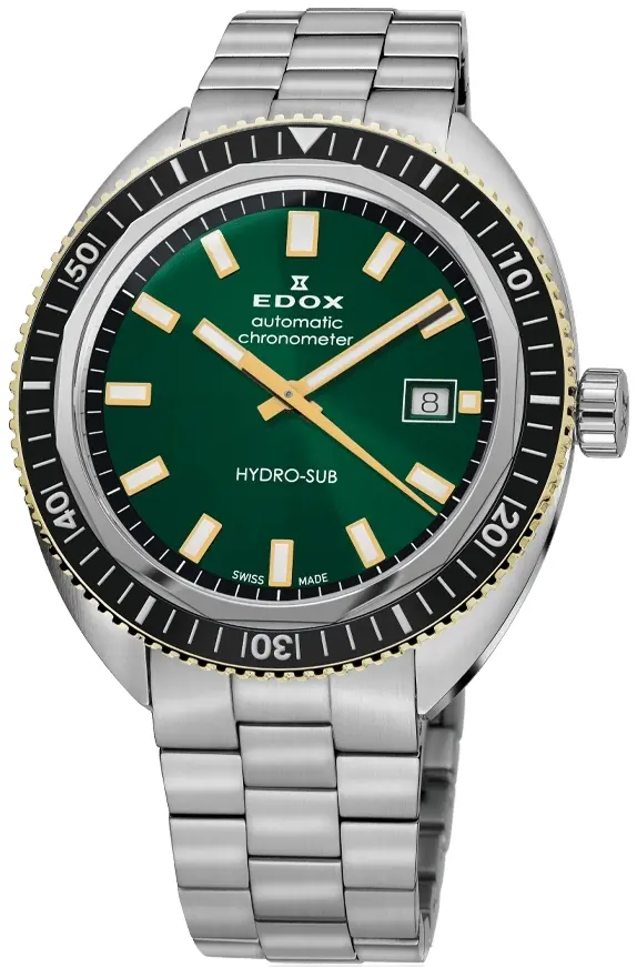 Edox Edox Herreklokke 80128-357JNM-VID Hydro-Sub Grønn/Stål Ø42 mm