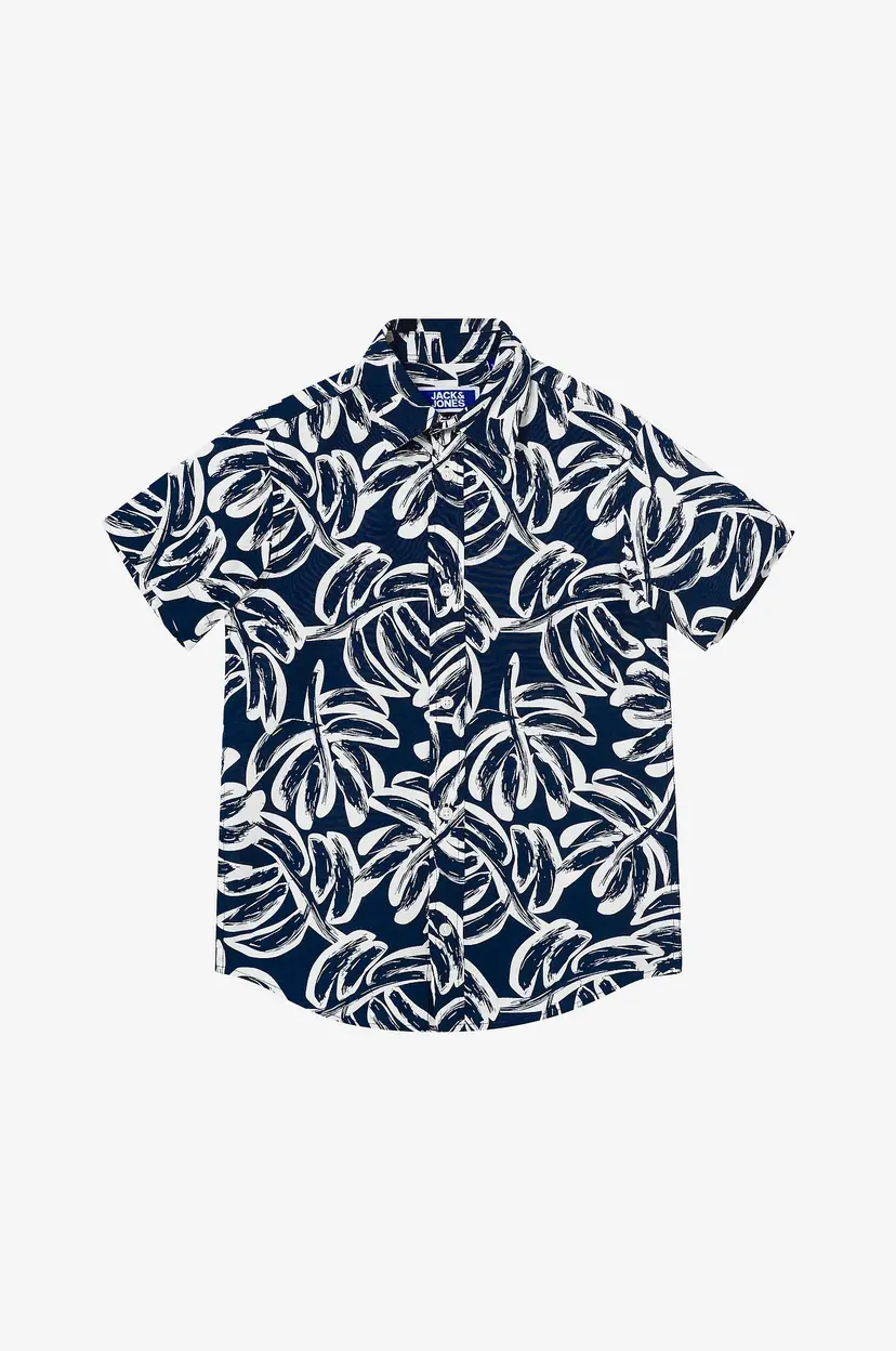 Jack & Jones Junior Skjorte jorLafayette Aop Shirt SS - Blå