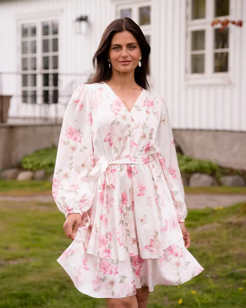 Floyd Kjole Celest Butterfly - Festkjole - Rosa - Str L