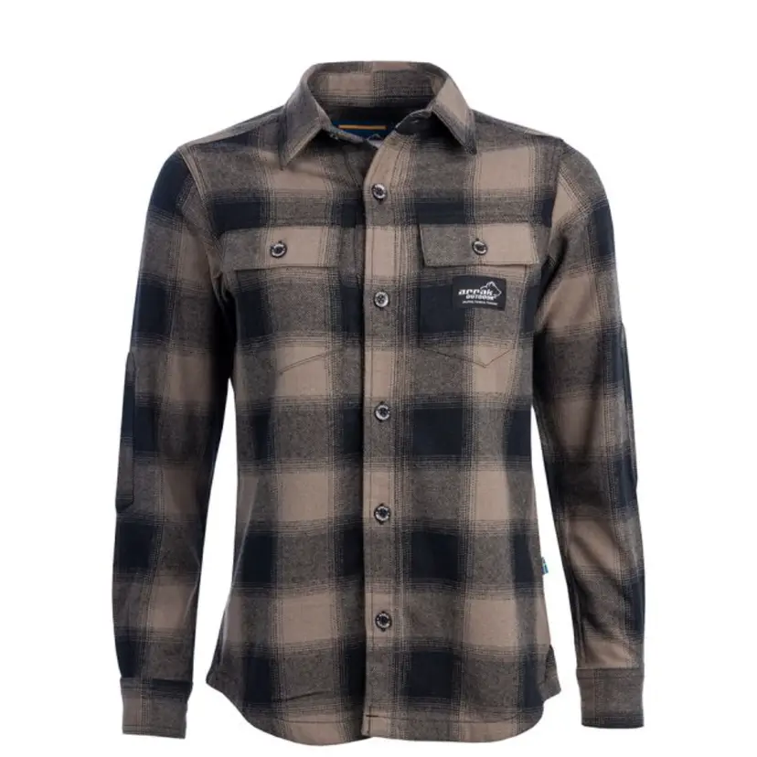 Arrak Outdoor Arrak Outdoor Flannel Insulated Shirt Lady Brown/Black