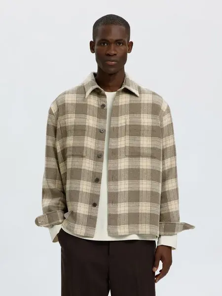 SELECTED Slmole-Pablo Wool Blend Overshirt