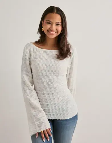 Nelly Nelly - Hvit - Elegant Structure Ls Top