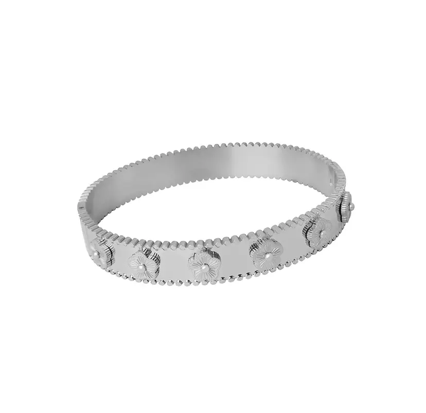 Aiyanna Flower Bangle Bracelet