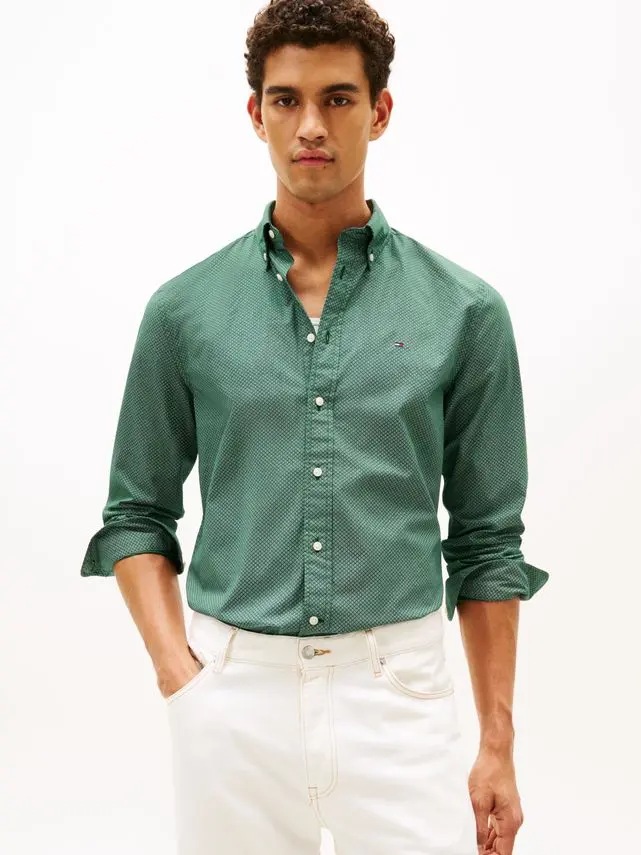 Tommy Hilfiger FLEX POPLIN MICRO RF PRINT SHIRT