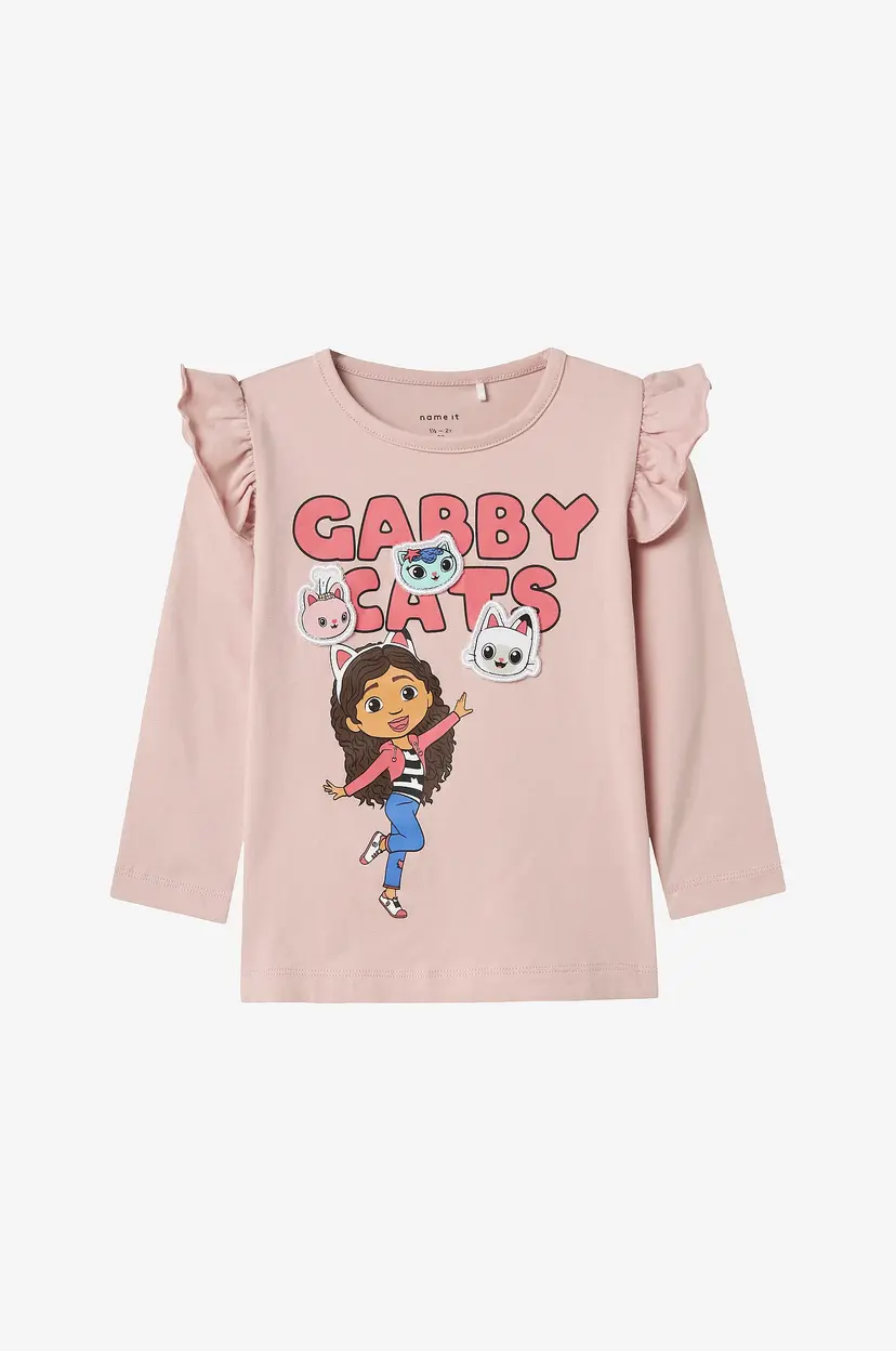 NAME IT Topp nmfJutte Gabby LS Top Box Sky - Lilla