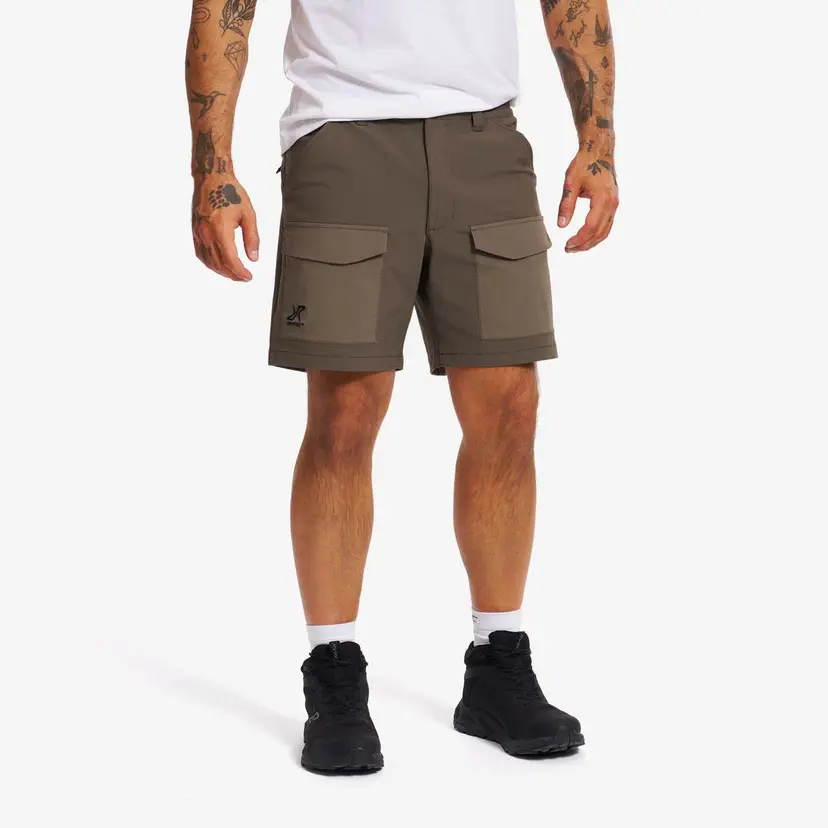 RevolutionRace Coast Cargo Shorts Herre Light Moss Gray