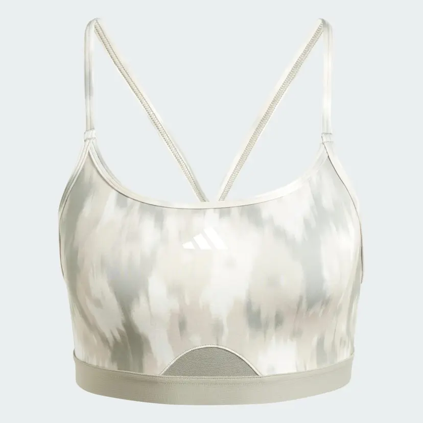 Adidas Aeroreact Training Essentials Light-Support Allover Print Bra