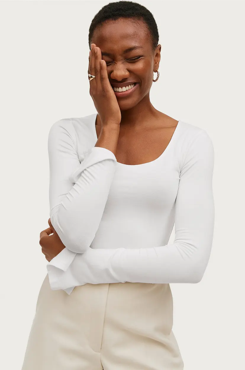 Gina Tricot Topp Agnes Top - Hvit