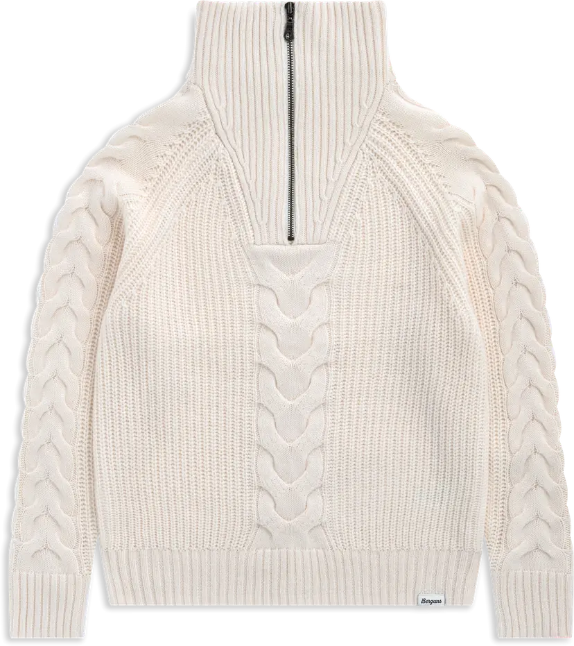 Bergans Bergans Women´s Milde Knitted Wool Half Zip  Creme