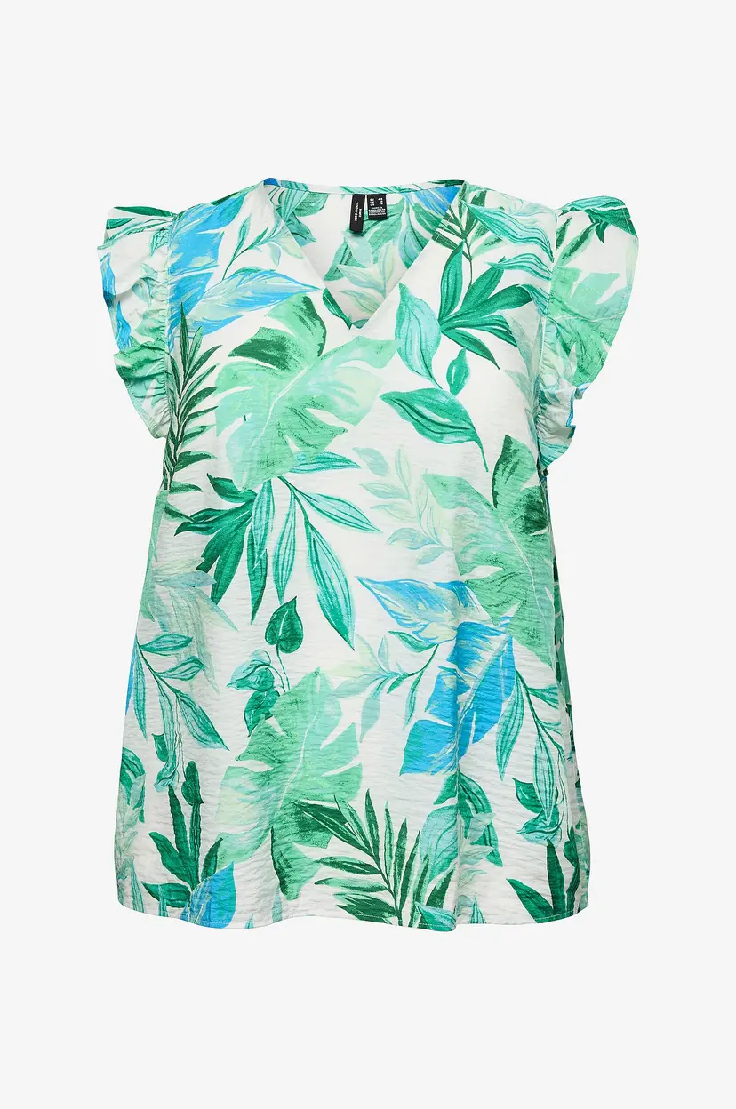 Vero Moda Curve Topp vmcJosie SL V-neck Wvn GA Cur - Hvit