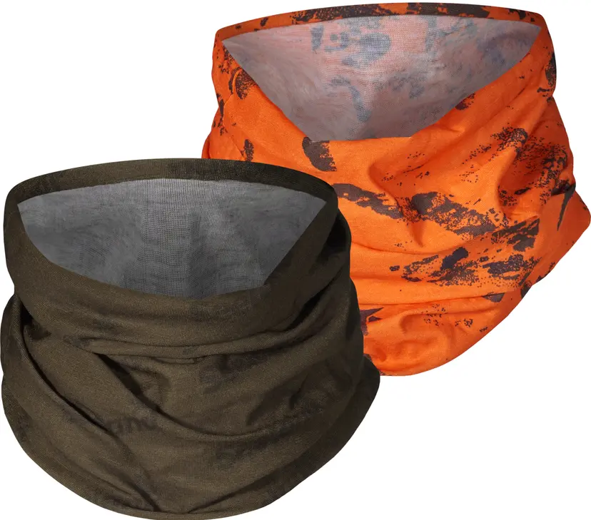 Seeland Seeland Neck Gaiter 2-Pack Pine Green/Invis Orange Blaze