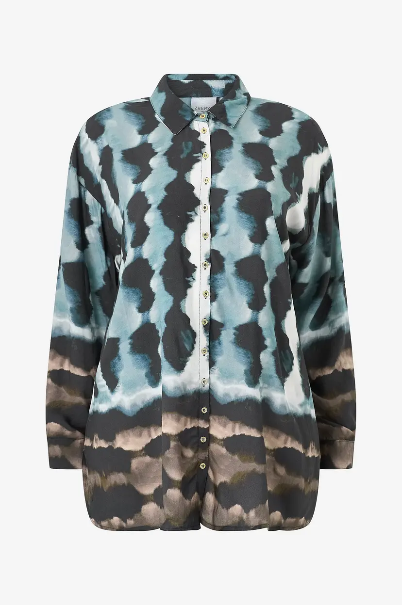 Zhenzi Skjorte Zh-Livia 1534-Shirt L/S - Blå