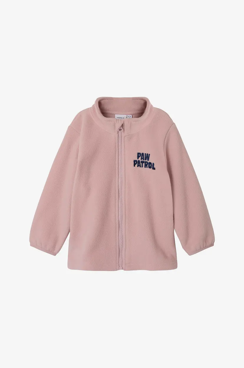 NAME IT Fleecetrøye nmfJirdi Paw Fleece - Rosa