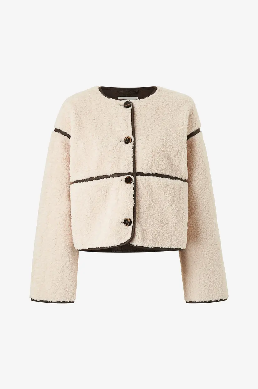 Soaked In Luxury Fleecejakke slIsola Jacket - Beige