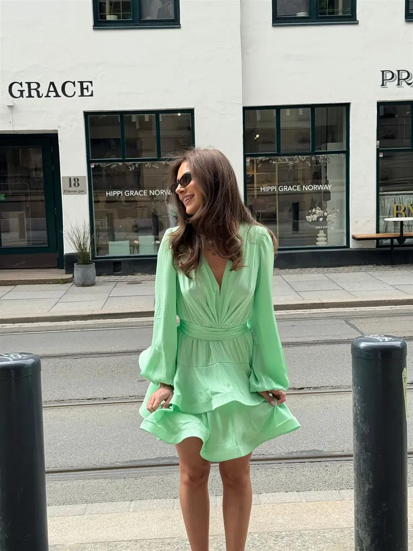 Kayani Asya Bedouin Dress - Mint Sage