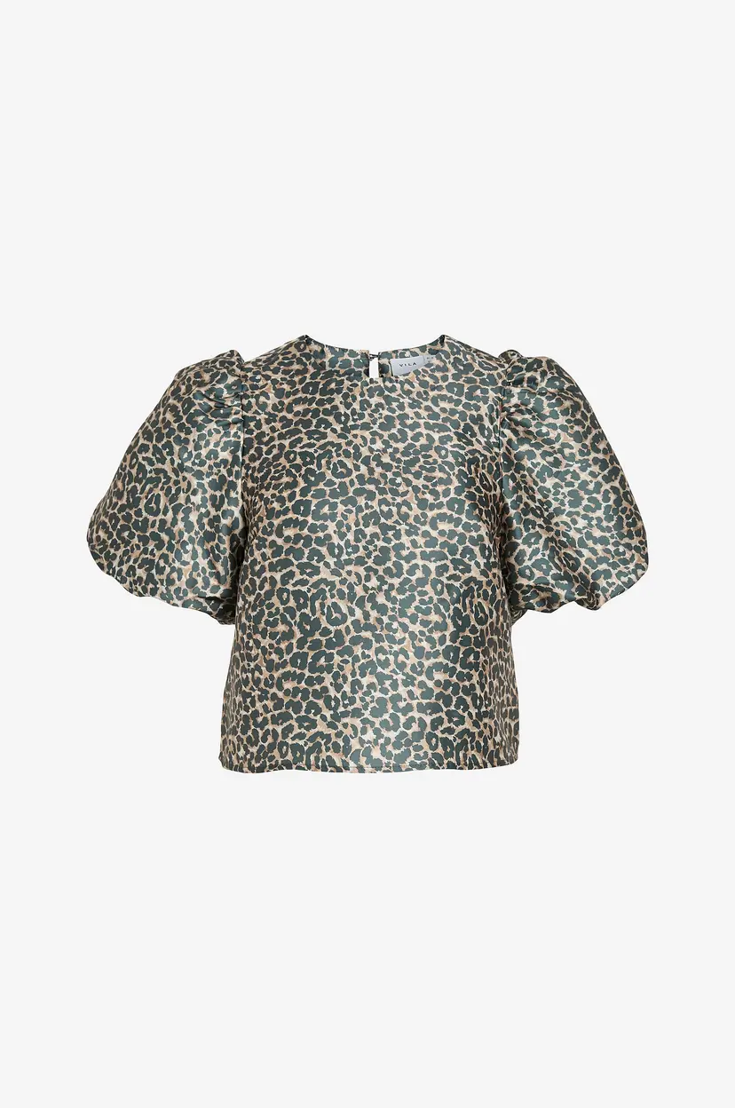 Vila Bluse viShina Printed S/S - Brun